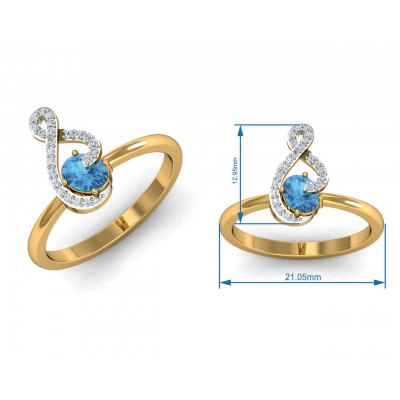 Adina Blue Topaz Ring